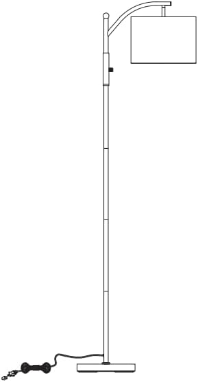 SUNMORY Arc Floor Lamp,Dimmable Modern Floor Lamp with 9W 3 Color Temperatures Bulb,Metal Standing Lamps with Adjustable Hanging Lampshade,Tall Floor Lamps for Living Room,Bedroom,Office