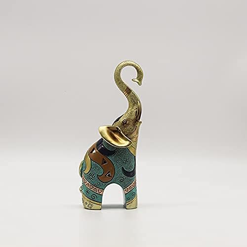 Gold Elephant Statue and Small Figurine for Home Decor