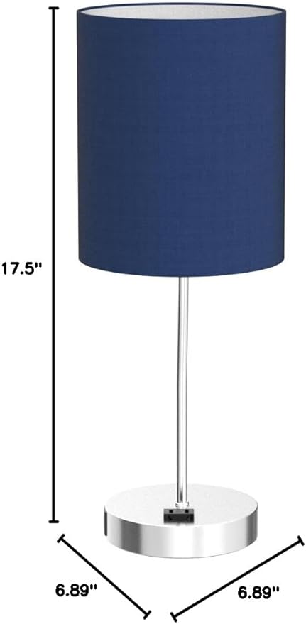 Set of 2 Touch Control Table Lamps with 2 USB & AC Outlet, 3-Way Dimmable Bedside Nightstand Lamps for Bedroom Living Room Nursery, 800 Lumens 5000K Daylight Bulbs Included