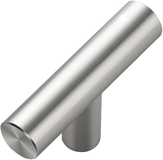 1 Pack Brushed Nickel Cabinet Knobs - Kitchen Cabinet Knobs Silver Cabinet Pulls for Kitchen Cabinet Drawer Stainless Steel Dresser Knobs for Cabinet Hardware 2in Length Single Hole T Bar