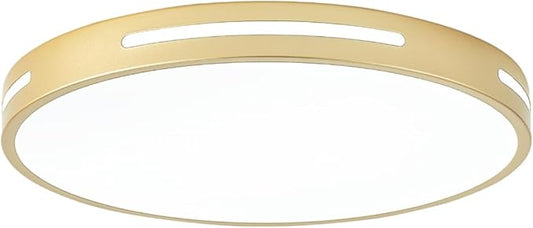 Gold Ceiling Light Flush Mount LED, 36W 15 inch Kitchen Light Fixture Ceiling Mount Dimmable,Modern Close to Ceiling Light Fixture 5CCT for Bedroom, Bathroom,Living Room
