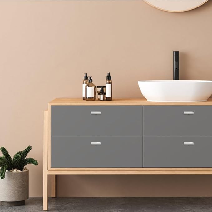 40 Pack Silver Cabinet Knobs - Curved Cabinet Pulls Brushed Nickel Knobs for Kitchen Cabinet Drawer Solid Dresser Knobs for Cabinet Hardware 1-3/4in Length Single Hole