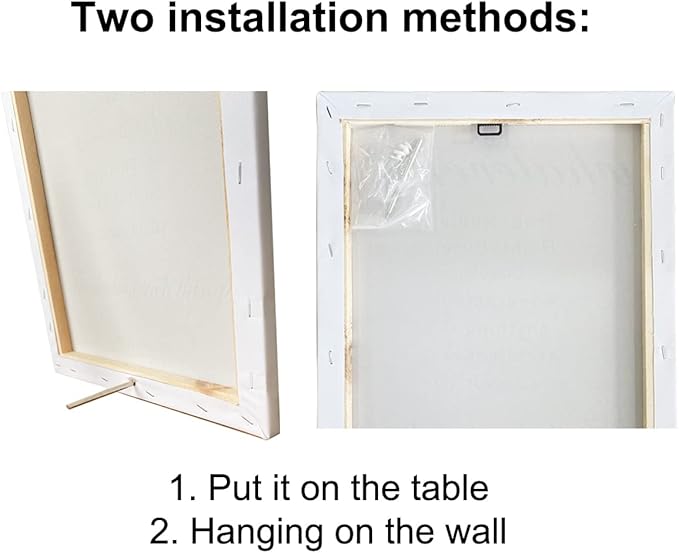 LEXSIVO the Art of Marriage Print Canvas Wall Art Home Decor Happiness in Marriage is Not Something Painting 12x15 Canvas Poster Framed Ready to Hang Wedding Engagement Gift