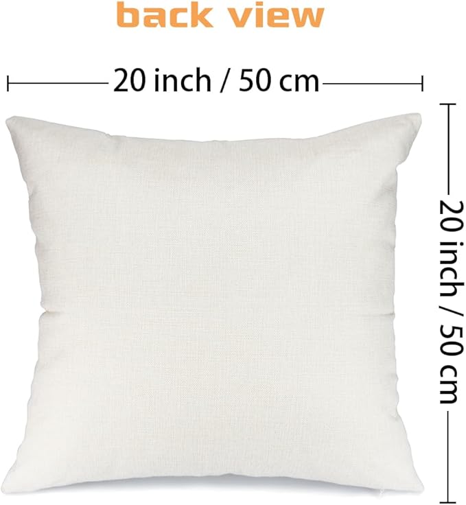 AACORS Halloween Throw Pillow Cover 20X20 Inch White Ghost Striped Decorations Holiday Farmhouse Cushion Case for Home Sofa Couch Decor AA012-20