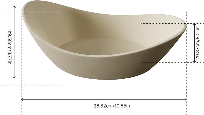 Concrete Fruit Bowl for Kitchen Counter – Large Decorative Bowls for Kitchen Decor, Dining Table, and Home Decor, Modern Centerpiece for Keys, Fruit, Candy, or Table Decor (Beige, 10.6")