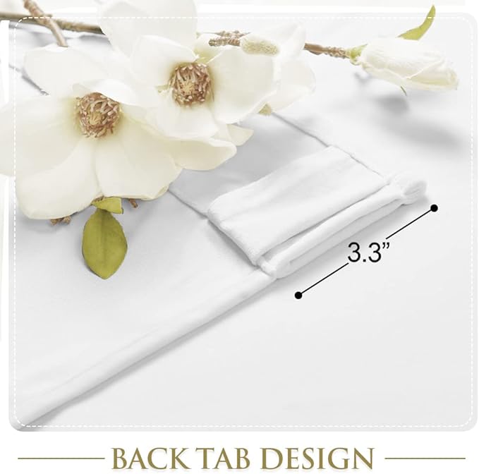 StangH White Velvet Curtains 108 inches Long - Luxury Light Dimming Window Curtains Backdrops for Wedding/Party, Privacy Sliding Door Panels for Living Room, W52 x L108, 2 Panels