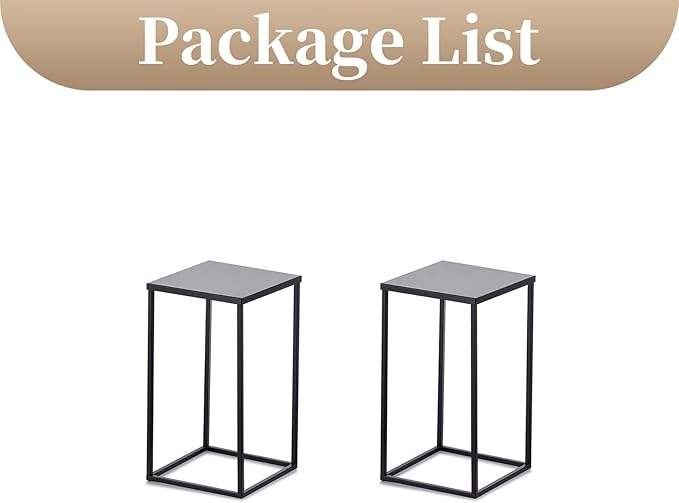 Sziqiqi Wedding Centerpieces Vase for Tables with Plates - 2 Pcs Metal Column Geometric Flower Stand 15.7in Black Flower Display Rack Decorations for T-Stage Reception Party Fiesta Event Home