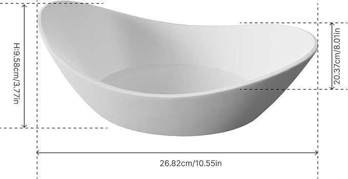 Concrete Fruit Bowl for Kitchen Counter – Large Decorative Bowls for Kitchen Decor, Dining Table, and Home Decor, Modern Centerpiece for Keys, Fruit, Candy, or Table Decor (White, 10.6")