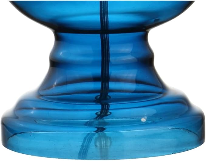 JONATHAN Y JYL1061C-SET2 Set of 2 Table Lamps Genie 28.5" Glass LED Table Lamp Contemporary Transitional Bedside Desk Nightstand Lamp for Bedroom Living Room Office College Bookcase, Night Blue