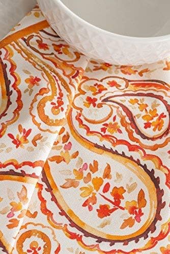 Maison d' Hermine Cloth Napkins Set of 4 100% Cotton Everyday Reusable Square Napkins Cloth Washable, Dinner, Party, Wedding, Restaurant (Palatial Paisley, 20" x 20")