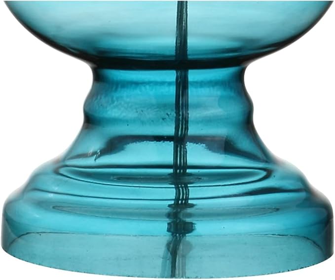 JONATHAN Y JYL1061A-SET2 Set of 2 Table Lamps Genie 28.5" Glass LED Table Lamp Contemporary Transitional Bedside Desk Nightstand Lamp for Bedroom Living Room Office College Bookcase, Aqua