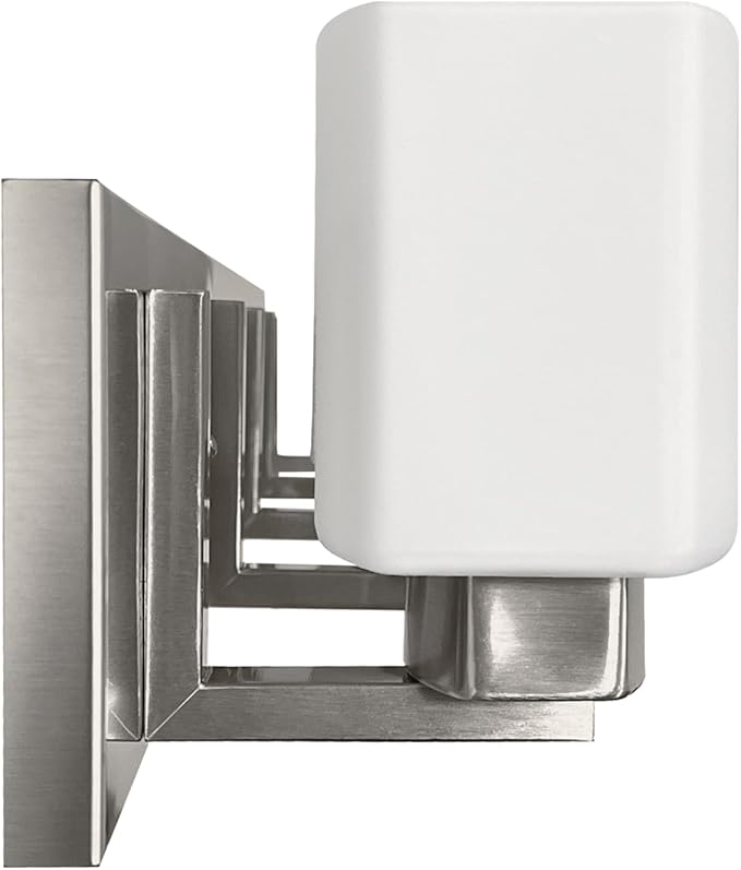 Design House 589507 Dove Creek Vanity Light Dimmable with Frosted Glass for Above Bathroom Mirror, Satin Nickel, 5-Light