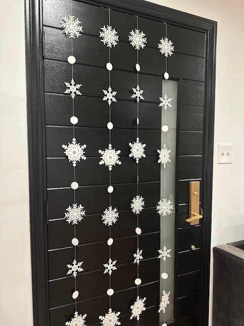 10 PCS Snowflake Garland | Christmas Party Streamers | Xmas Winter Wonderland Hanging Decorations | Holiday Garland by Bashout