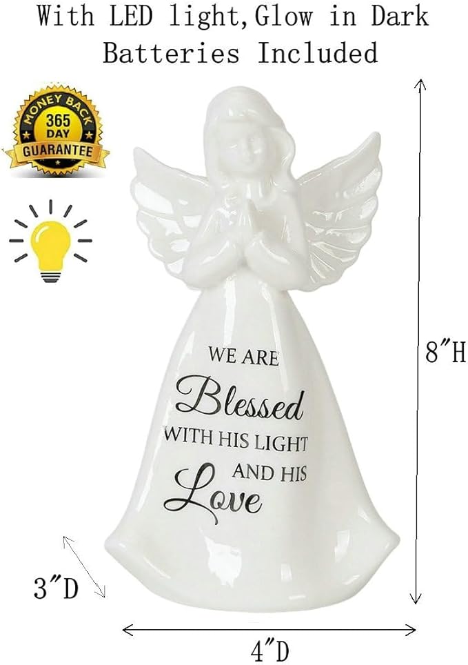 ADAVAS.Y&G Ceramic Praying Angel Figurine Best Gift for Loved Ones (Blessed)