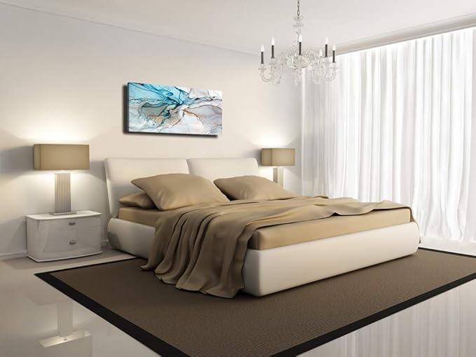 DZL Art A73862 Framed Wall Art Colorful Abstract Painting Background Canvas Wall Art Print Painting for Wall Decor Home Decor