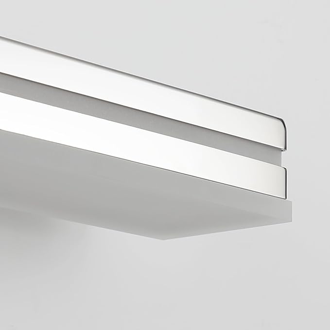 SineRise 40-Inch LED Modern Bathroom Vanity Light Bar, Chrome Modern Acrylic Bathroom Wall Lighting Fixtures Over Mirror (Cool White 6000K)