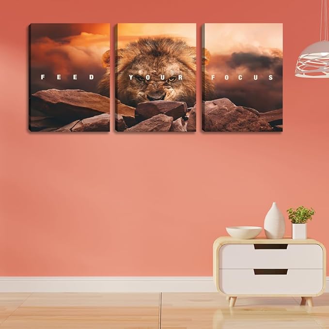 Motivational Office Wall Art Inspirational Encourage Poster Prints Office Wall Decor Canvas Art Prints Pictures Painting Artwork for Living Room Bedroom Framed Ready to Hang(36" Wx16 H)