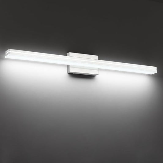 SineRise 40-Inch LED Modern Bathroom Vanity Light Bar, Chrome Modern Acrylic Bathroom Wall Lighting Fixtures Over Mirror (Cool White 6000K)