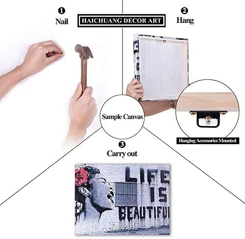 Animal Lion Canvas Wall Art Motivational Inspirational Quotes Picture Canvas Prints with Frame, Wall Art Decorative,1inch Thick Frame