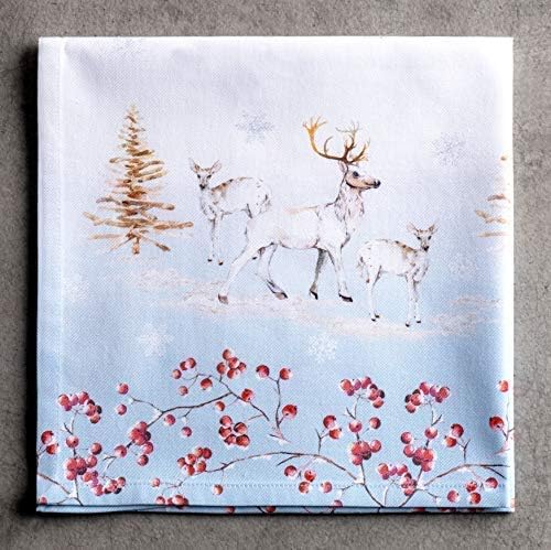 Maison d' Hermine Cloth Napkins Set of 4 100% Cotton Everyday Reusable Square Napkins Cloth Washable, Dinner, Party, Wedding, Restaurant (Fairytale Forest, 20" x 20")