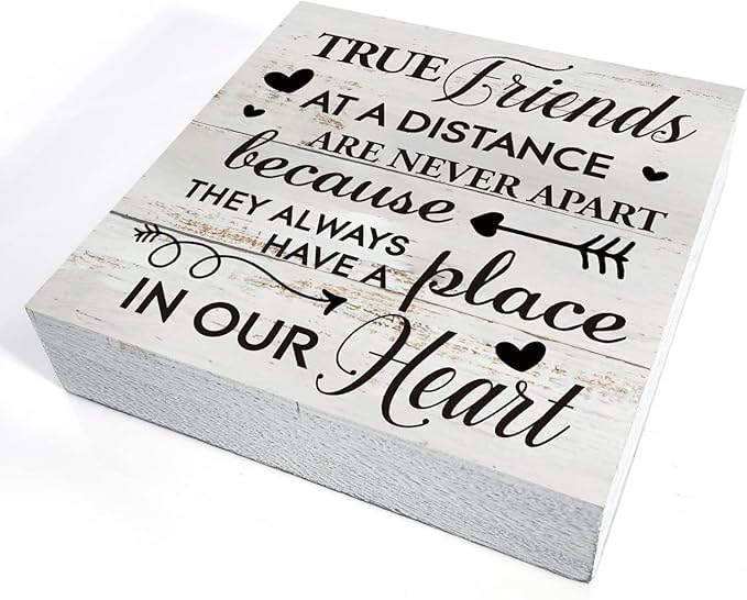 Inspirational Bible Verse When You Go Through Deep Waters Wooden Box Sign Desk Decor Rustic Scripture Wood Block Plaque Box Sign for Home Living Room Office Shelf Table Decoration (5 X 5 Inch)