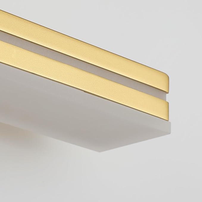 SineRise 24-Inch LED Modern Bathroom Vanity Light Bar, Gold Modern Acrylic Bathroom Wall Lighting Fixtures Over Mirror (Cool White 6000K)