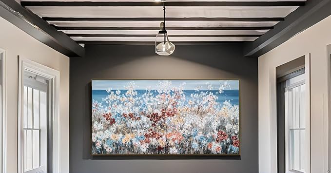 Yihui Arts Framed Flower Canvas Wall Art Enhance Home Decor