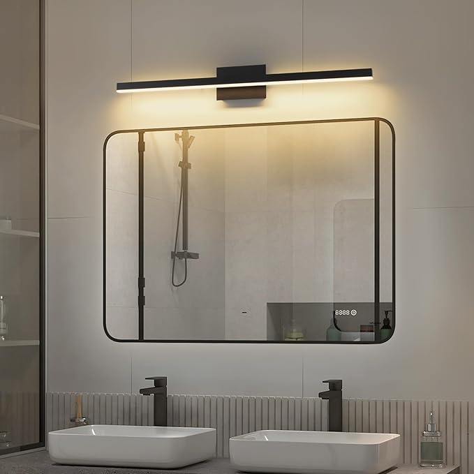 Joossnwell Bathroom Vanity Light Black Dimmable 5CCT Bathroom Lighting FIixtures Over Mirror 39.37 Inch Modern Vanity Light bar Led Bath Light ETL Certificated
