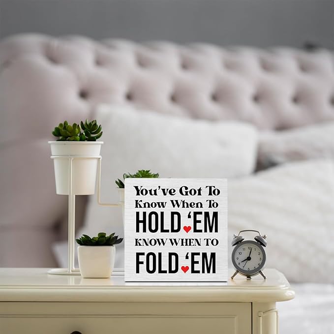 Inspirational Funny Quotes Rustic Wooden Box Sign Desk Decor Office Family Supplies Desk Accessories for Table Shelf Home Bedroom Living Room Farmhouse Room Decorations Wood Block Plaque Box Sign