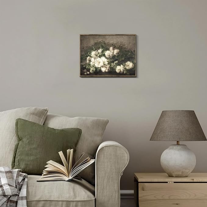 RETRART Vintage Wall Art, Vintage Floral Wall Art Prints - Vintage Flower Pictures Decor Aesthetic - 8" x 10" Unframed Canvas Prints for Bedroom Living Room Bathroom Wall Decor