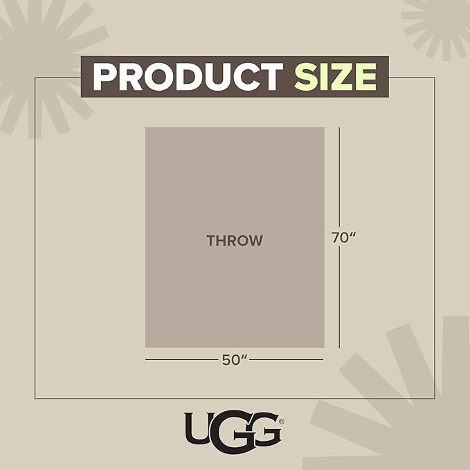 UGG Plush Faux Fur Throw Blanket Reversible Medium Weight Luxury Soft Throw Blankets for Bed or Chair, Hypoallergenic, Machine Washable, Home Decor, 50-inch x 70-inch, Charcoal Dark Grey (Euphoria)