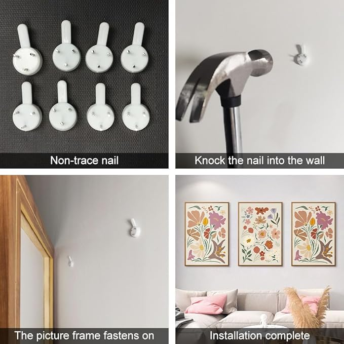 CHDITB Matisse Framed Canvas Wall Art Flower Abstract Wall Painting, Wildflower Wall Art,Boho Floral Wall Decor, Minimalist Matisse Botanical Art Print For Girl Room Bedroom Living Room Office 24"x36"