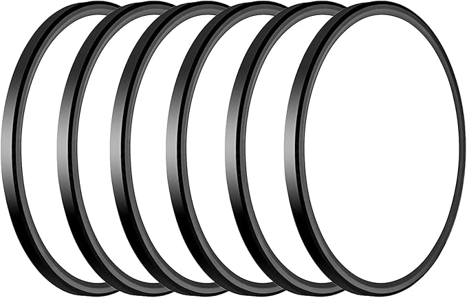 6Pack 3200lm LED Flush Mount Ceiling Light, Super Slim 12 inch LED Ceiling Light, 5000K LED Ceiling Light for Bedroom, Living Room, Dining Room (Black, Six Pack)