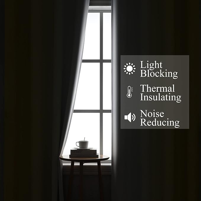 Estelar Textiler Ombre Yellow and Greyish White Blackout Curtains 96 Inches Long for Sliding Door, Gradient Thermal Insulated Full Light Blocking Grommet Blackout Drapes for Bedroom, 52Wx96L, 2 Panels