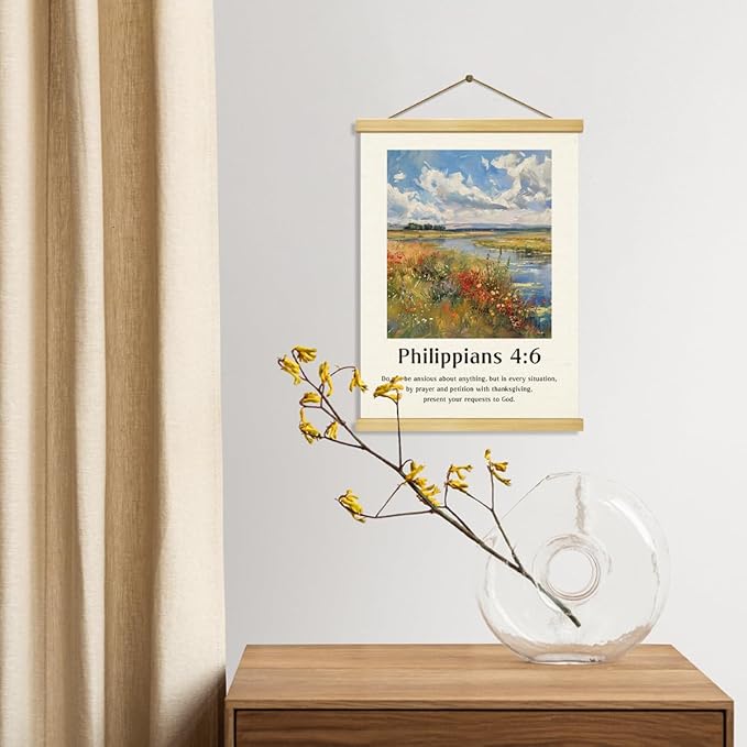 Vintage Christian Canvas Poster, Psalm 119:103 Canvas Poster Wood Hanger, Christians Wall Art, Bible Verse Posters, Modern Canvass Posters Decors, Home Decor Accent, Christian Gift