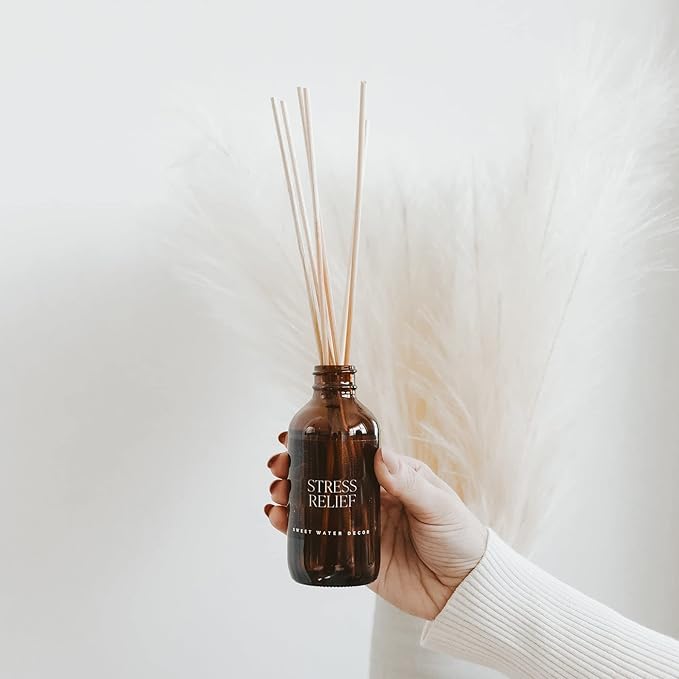 Sweet Water Decor Calming Reed Diffuser Set for Home - Eucalyptus, Spearmint, Citrus, Woods Scented Reed Diffusers - Housewarming Gift, Lasts 4+ Months, Made in The USA