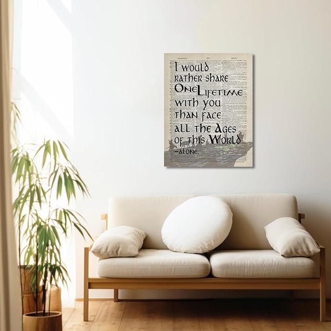 Lord of the Rings Framed Arwen Poster - 14x17 inch Wall Art Decor for LOTR Birthday Gifts