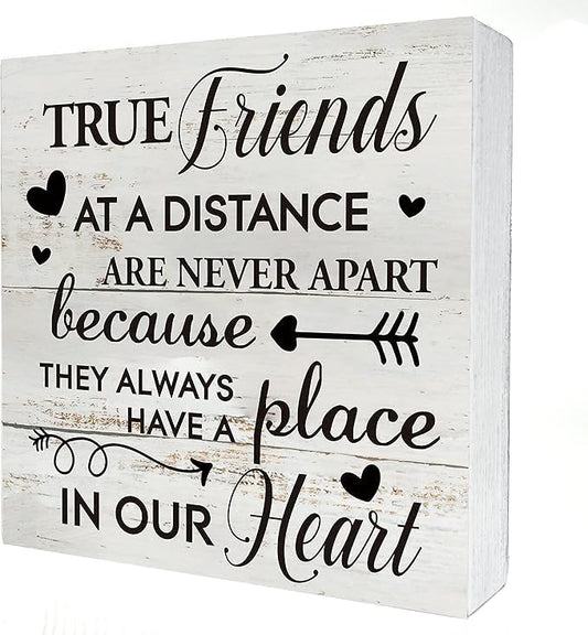 Inspirational Bible Verse When You Go Through Deep Waters Wooden Box Sign Desk Decor Rustic Scripture Wood Block Plaque Box Sign for Home Living Room Office Shelf Table Decoration (5 X 5 Inch)