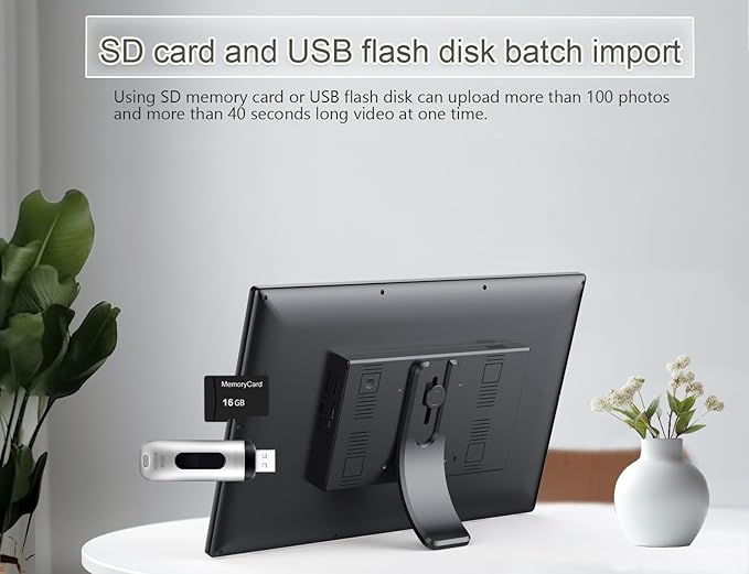 Frameo Digital Picture Frame with 1080P IPS Touch Screen HD Disply,21.5 Inch Large Digital Photo Frame, 32GB WiFi Frame with Swivel Mount,Send Photos Instantly from Anywhere with via App