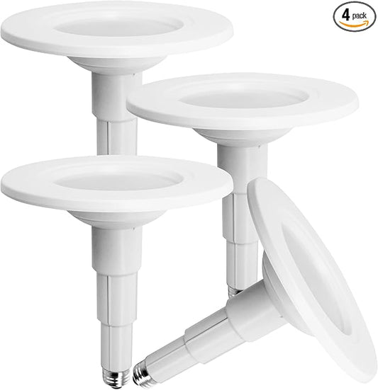 Jolux 5/6 Inch LED Can Lights Adjustable Recessed Retrofit Downlight,12W=60W,2700K Soft White,800LM,Dimmable,ETL Damp Rated Replacement Recessed Lighting Install,Flat Trim,E26 Base,4-Pack