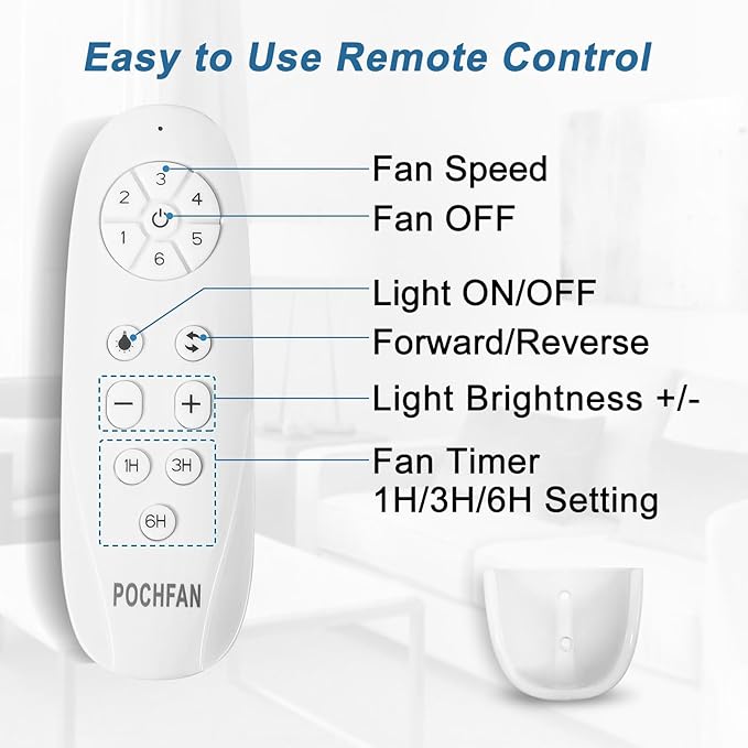 52 inch White Ceiling Fans with Lights and Remote, Reversible 5 Blades Modern Ceiling Fan for Bedroom, Living Room, Dining Room, LED 3 CCT 6-Speed Noiseless, ETL Listed