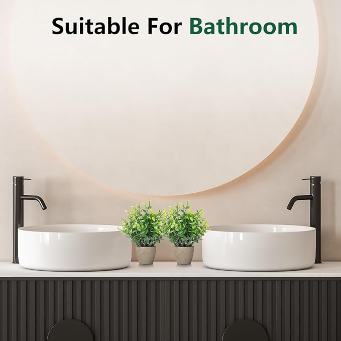 2 Pack Fake Plants Ceramic Mini Artificial Greenery Potted Plants for Home Decor Office Decor Room Decor Farmhouse Decor Indoor Table Bathroom Decor