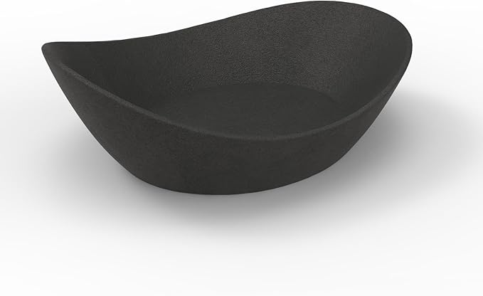 Concrete Fruit Bowl for Kitchen Counter – Large Decorative Bowls for Kitchen Decor, Dining Table, and Home Decor, Modern Centerpiece for Keys, Fruit, Candy, or Table Decor (Black, 10.6")