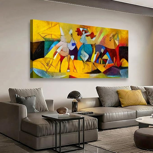 Color Block Line Abstract Wall Art Bedroom Wall Decor Living Room,Canvas Wall Art Office Farmhouse Paintings Artwork Modern Imagination Brown Red Yellow Wall Art Prints Pictures 20 * 40inch