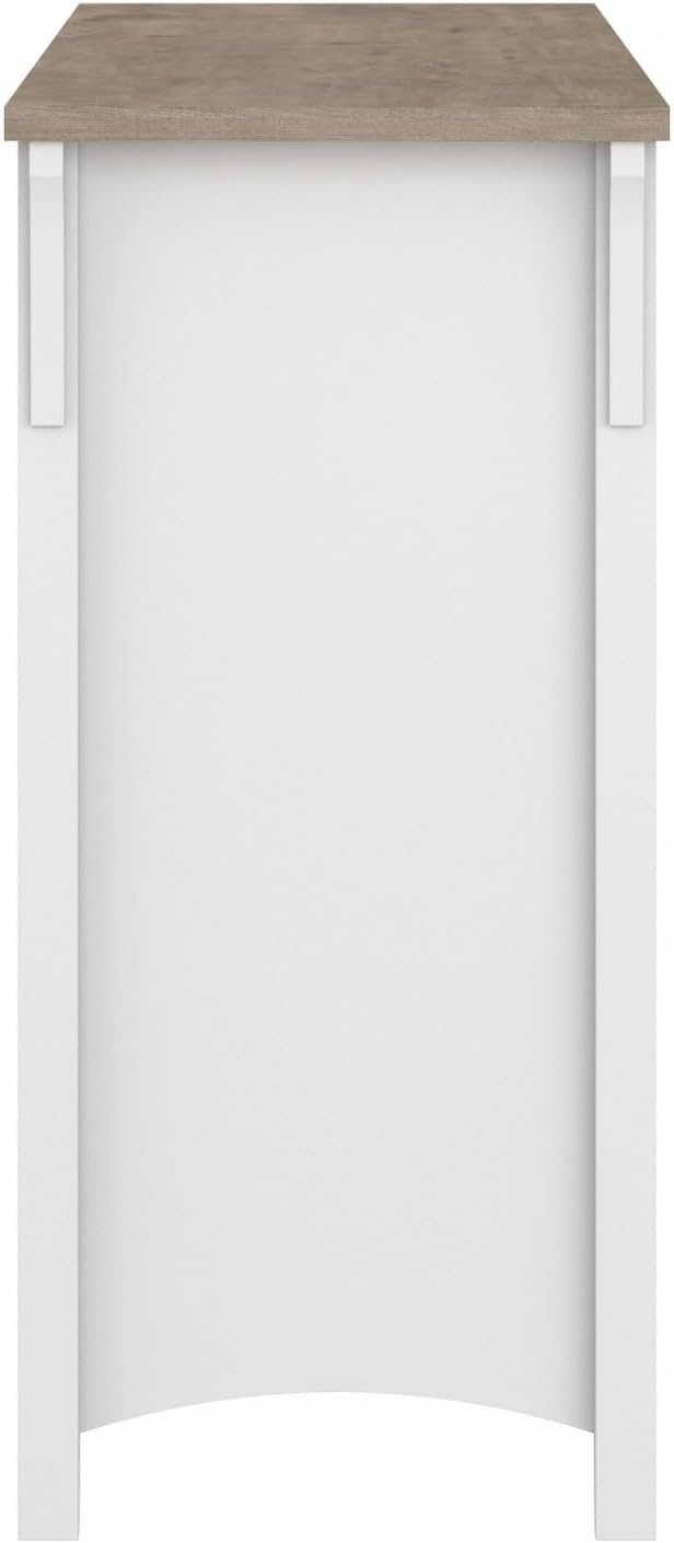 Bush Furniture Salinas 6 Cube Organizer in Pure White and Shiplap Gray