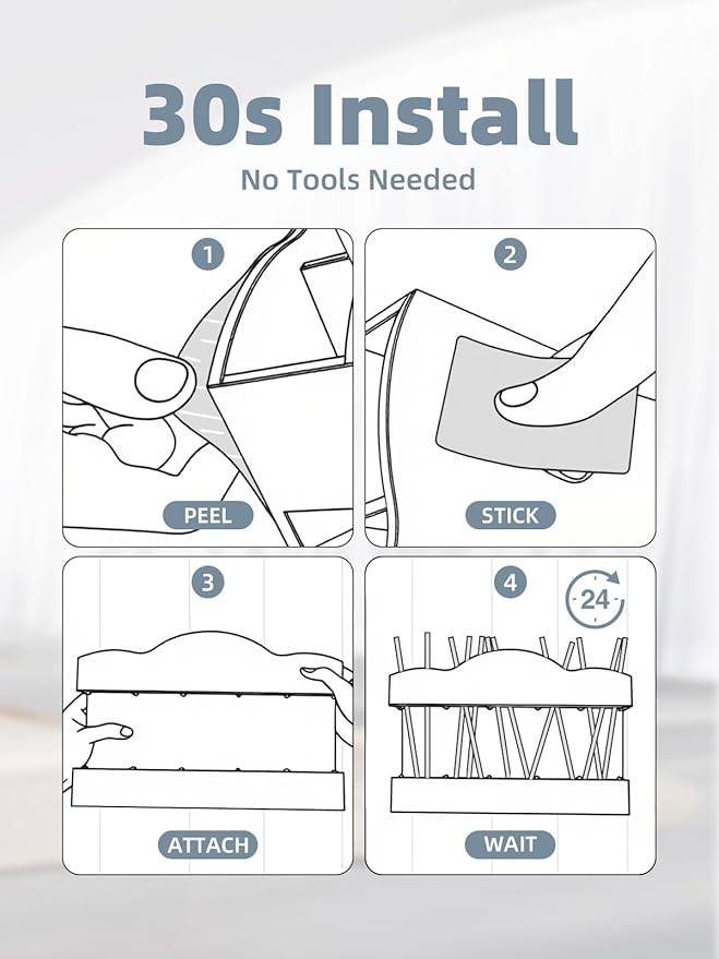 9.8" Acrylic Straw Holder for Cabinet Door - 5-Compartment Organizer with Ultra-Sticky Adhesive, Storage for Reusable Straws and Brushes, Kitchen & RV Essensials
