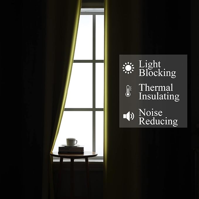 Estelar Textiler Yellow and Purple Ombre Blackout Curtains 45 Inch Length 2 Panels, Full Room Darkening Gradient Drapes for Kitchen, Thermal Insulated Grommet Short Curtains for Bathroom,52Wx45L