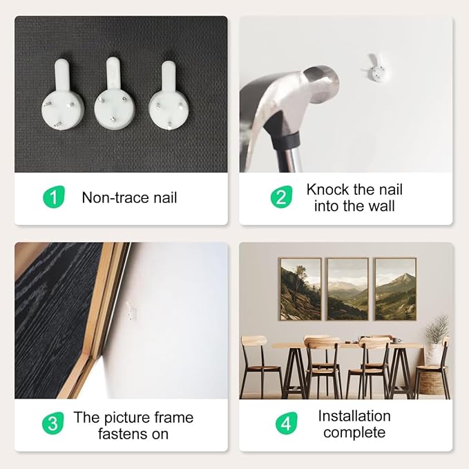 ANHUIB Mountain Wall Art Nature Mountain Ridge Wall Decor Woodland Landscape Painting 16x24 Inch for Living Room Bedroom Dining Room