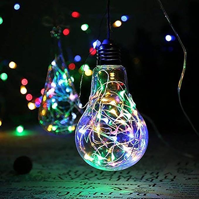 MUMUXI 10ft Multicolor LED String Lights, Battery Powered, Waterproof, for Indoor Outdoor Usage