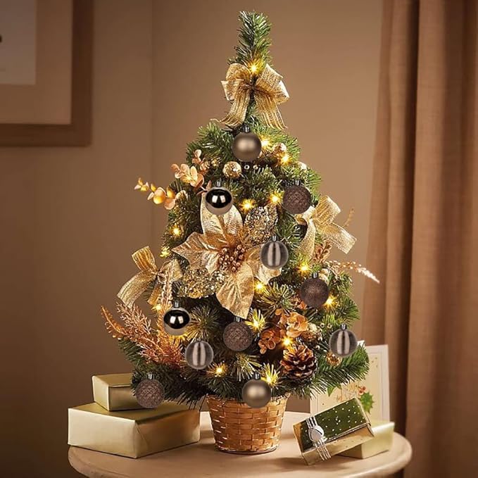 30PCS 2" Christmas Ball Ornaments Shatterproof Brown Christmas Tree Decorations Xmas Tree Balls Halloween Ornaments Décor